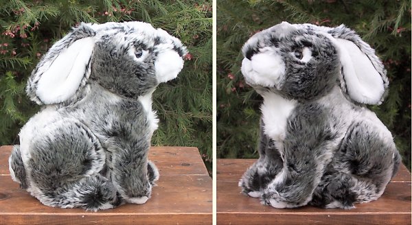 Fiesta Sitting Gray Plush Rabbit